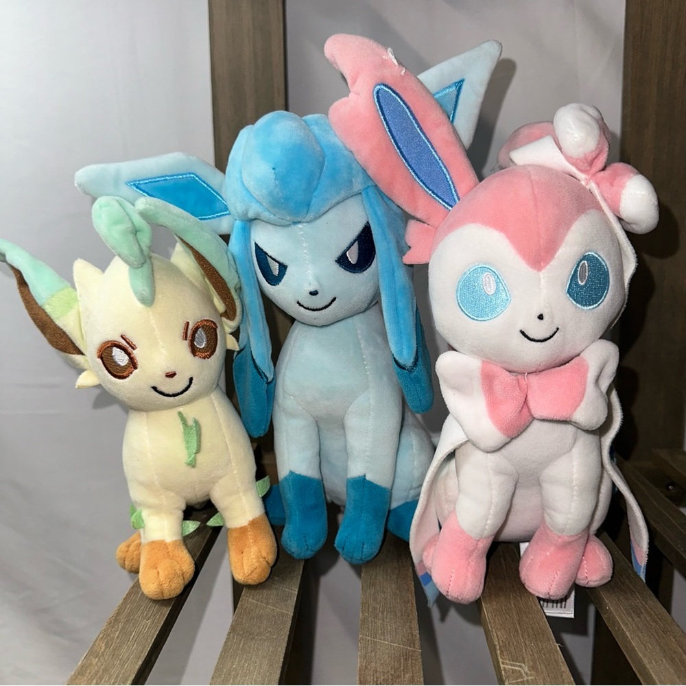 Pokemon Stuffed Animals - Blue, Pink, Cream